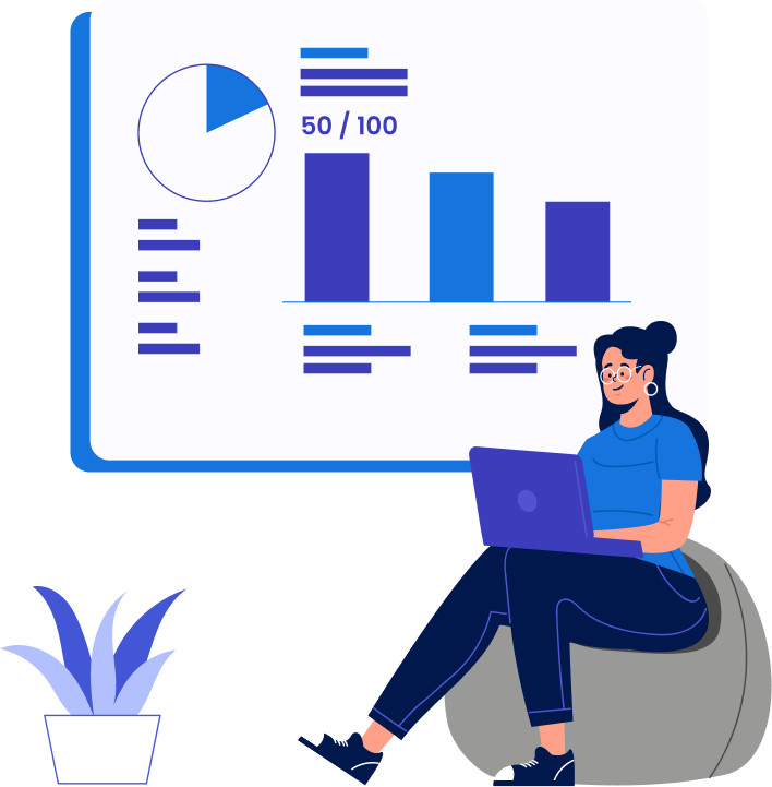 Professional reviewing tax analytics on a dashboard